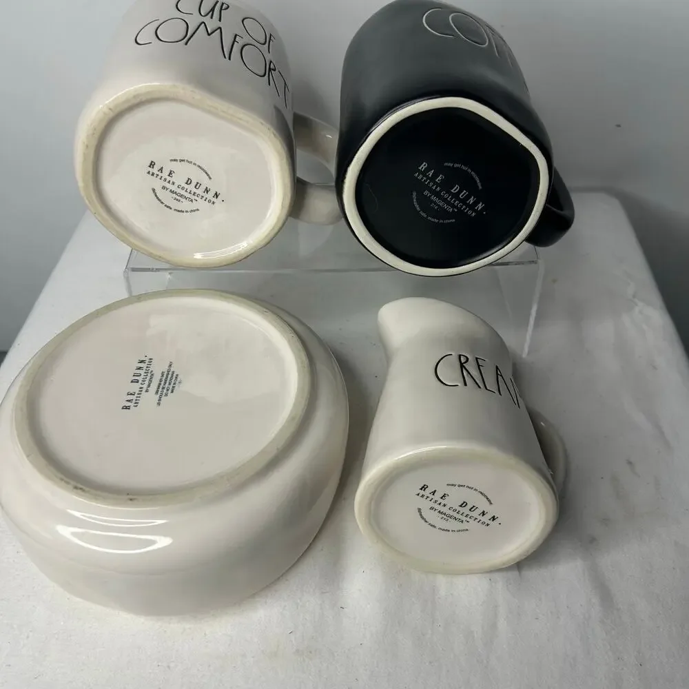 Rae Dunn Artisan Collection by Magenta 3-piece tea-themed mug set